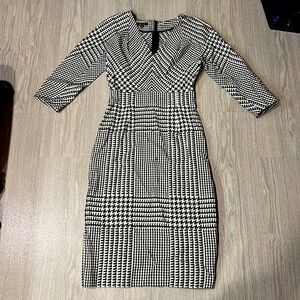 ESCADA black and white checkered dress, knee length